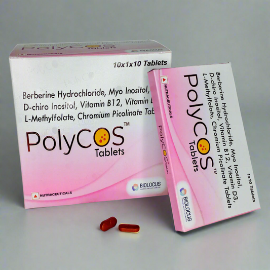 Two boxes of Polycos Tablets with a few tablets on a white background
